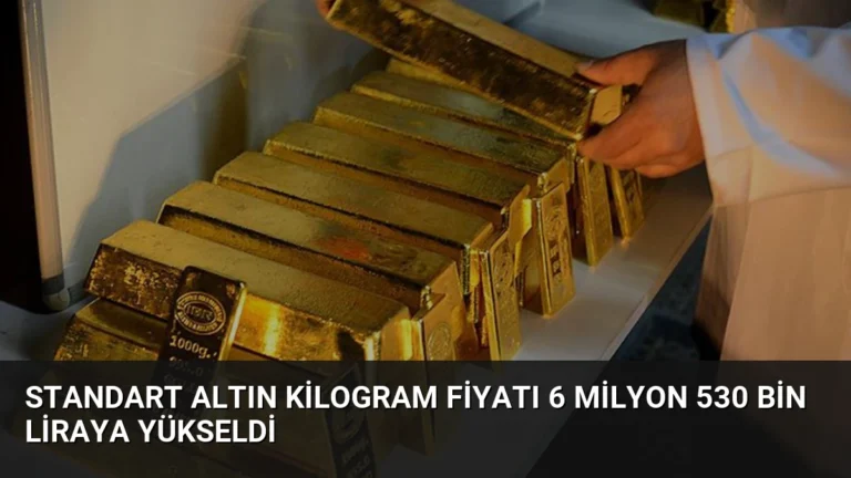 Standart Altın Kilogram Fiyatı 6 Milyon 530 Bin Liraya Yükseldi