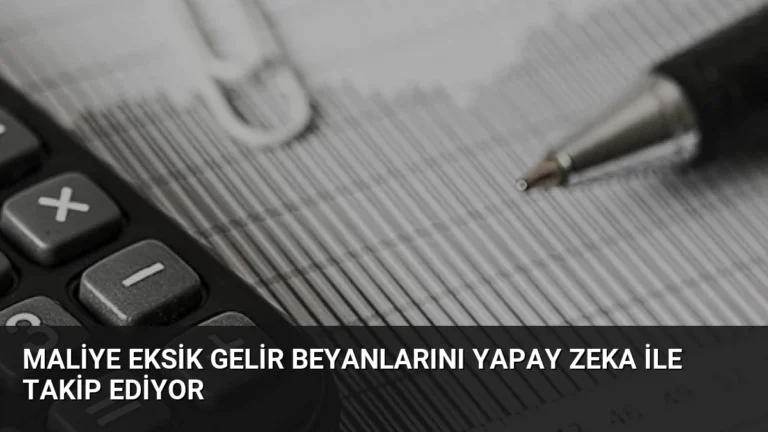 Maliye Eksik Gelir Beyanlarını Yapay Zeka ile Takip Ediyor