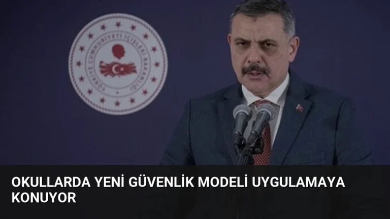 Okullarda Yeni Güvenlik Modeli Uygulamaya Konuyor