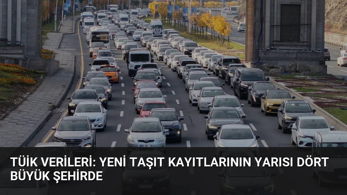 TÜİK Verileri: Yeni Taşıt Kayıtlarının Yarısı Dört Büyük Şehirde