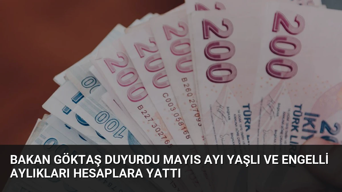Bakan Göktaş Duyurdu Mayıs Ayı Yaşlı ve Engelli Aylıkları Hesaplara Yattı