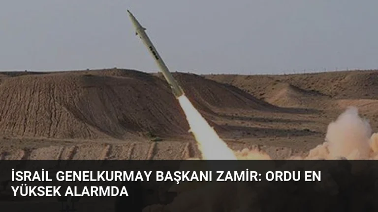 İsrail Genelkurmay Başkanı Zamir: Ordu En Yüksek Alarmda