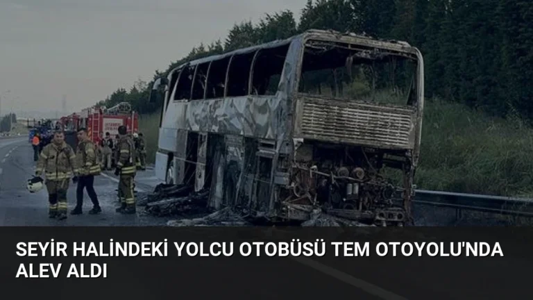 Seyir Halindeki Yolcu Otobüsü TEM Otoyolu’nda Alev Aldı