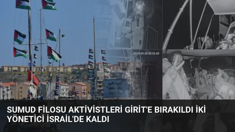 Sumud Filosu Aktivistleri Girit’e Bırakıldı İki Yönetici İsrail’de Kaldı