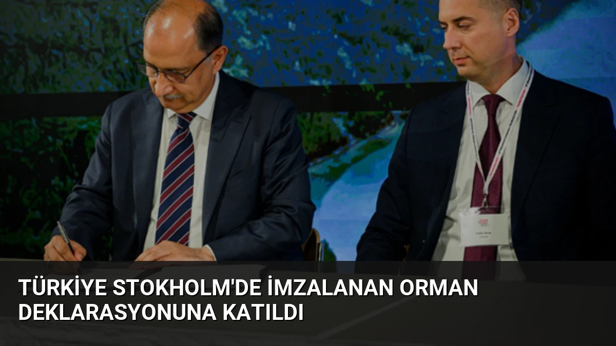 Türkiye Stokholm’de İmzalanan Orman Deklarasyonuna Katıldı