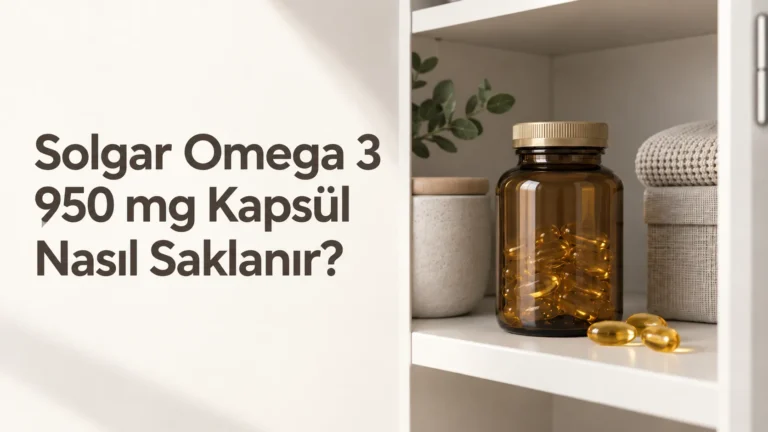 Solgar Omega 3 950 mg Kapsül Nasıl Saklanır?