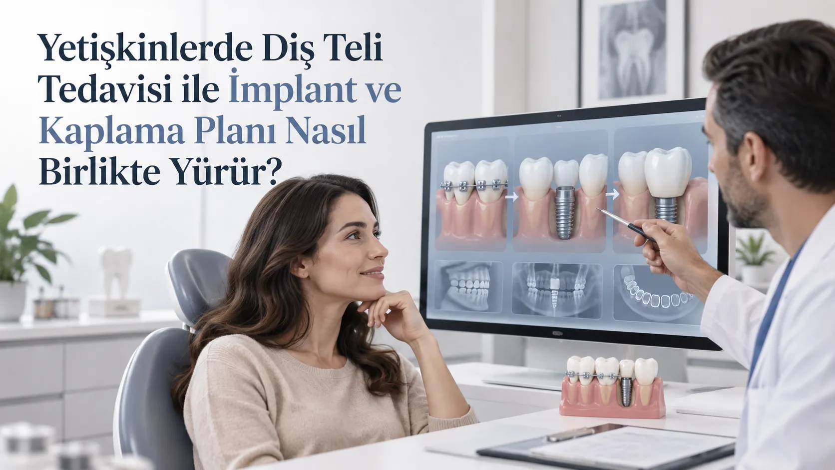 Yetişkinlerde Diş Teli Tedavisi ile İmplant ve Kaplama Planı Nasıl Birlikte Yürür?