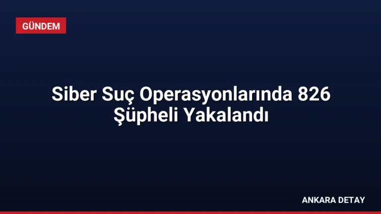 Siber Suç Operasyonlarında 826 Şüpheli Yakalandı