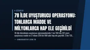 78 İlde Uyuşturucu Operasyonu: Tonlarca Madde ve Milyonlarca Hap Ele Geçirildi