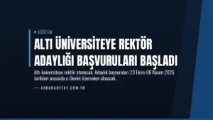 Altı Üniversiteye Rektör Adaylığı Başvuruları Başladı