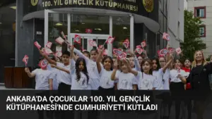 Ankara'da Çocuklar 100. Yıl Gençlik Kütüphanesi'nde Cumhuriyet'i Kutladı