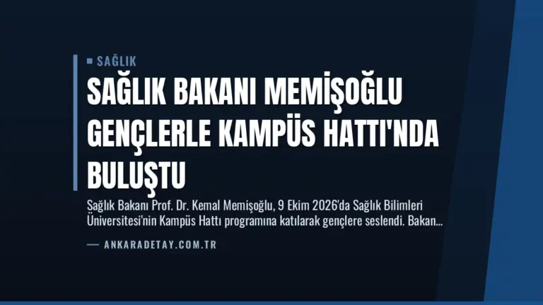 Sağlık Bakanı Memişoğlu Gençlerle Kampüs Hattı’nda Buluştu