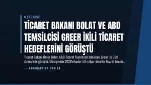 Ticaret Bakanı Bolat ve ABD Temsilcisi Greer İkili Ticaret Hedeflerini Görüştü